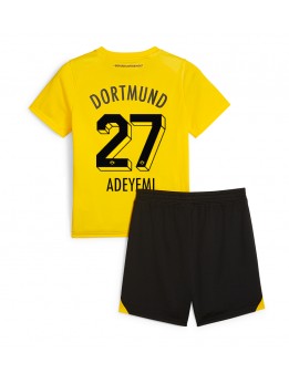 Otroški Nogometna dresi replika Borussia Dortmund Karim Adeyemi #27 Domači 2023-24 Kratek rokav (+ hlače)